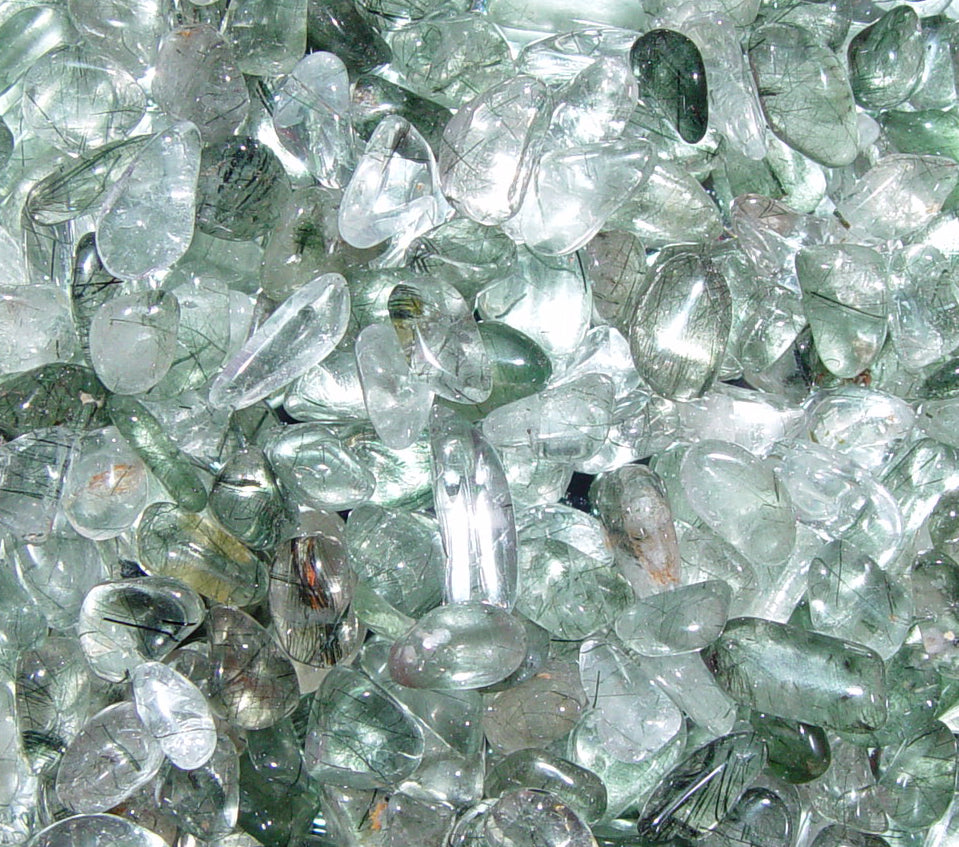 Aktinolith Quarz - Kristallstab C-Füllung