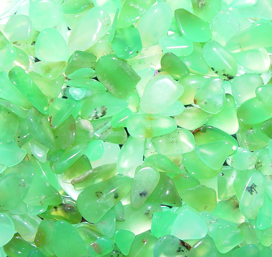 Chrysopras 1A - Kristallstab B-Modell
