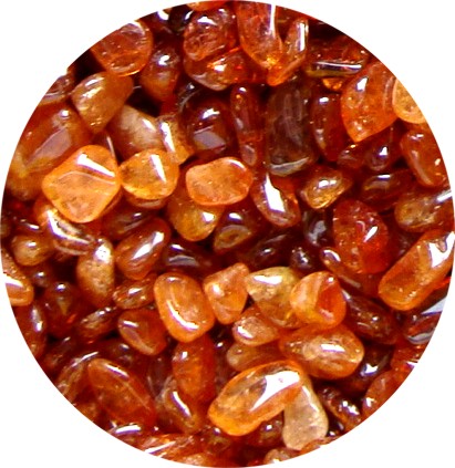 Granat orange Hessonit - Kristallstab A