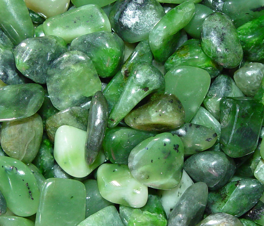 Jade gemasert aus Namibia - Kristallstab C-Füllung