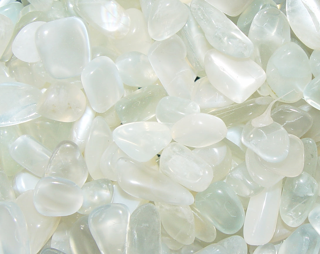 Mondstein helldurchsichtig - Kristallstab C-Füllung