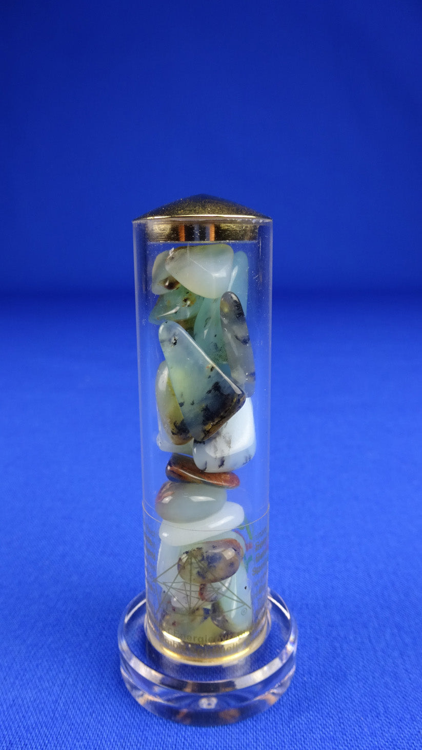 Andenopal 1A - azurblau - Kristallstab A