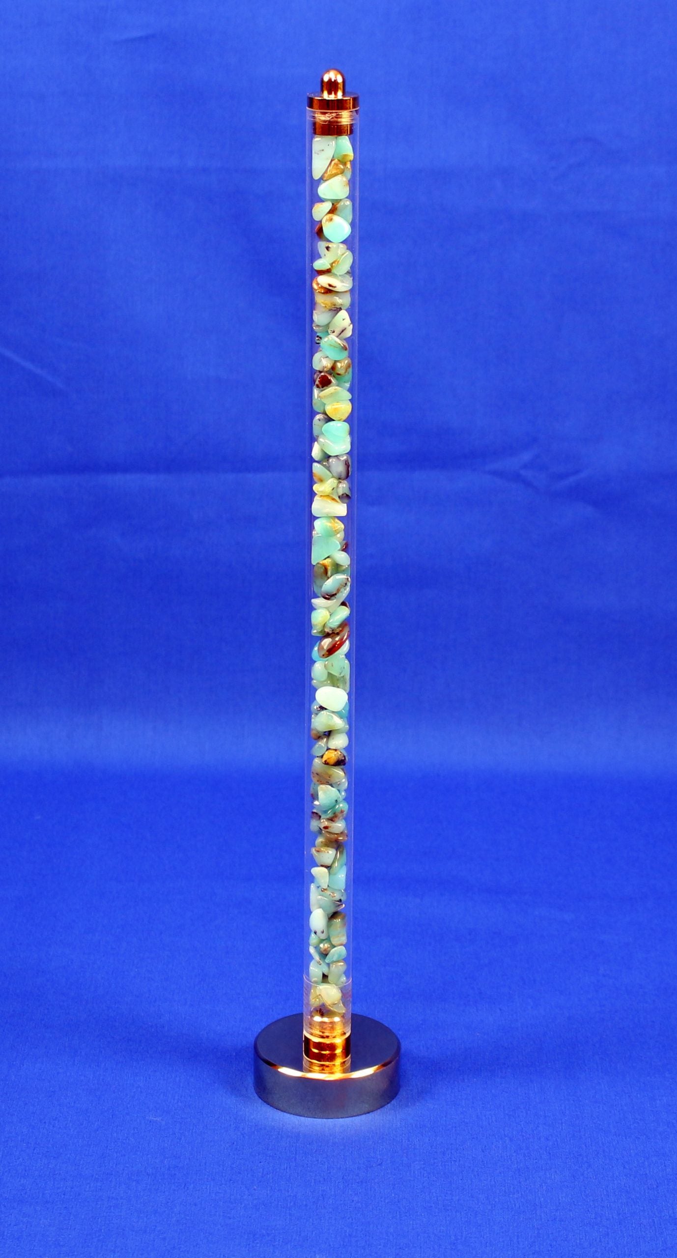 Andenopal 1A - azurblau - Kristallstab B-Modell