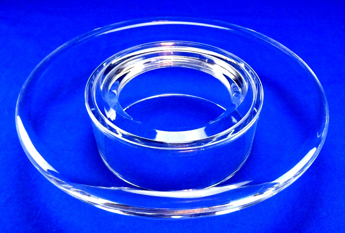 Verbindungsscheibe D25cm + 1 Rille 15cm + Loch 10cm für große Kristallkugel